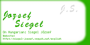 jozsef siegel business card